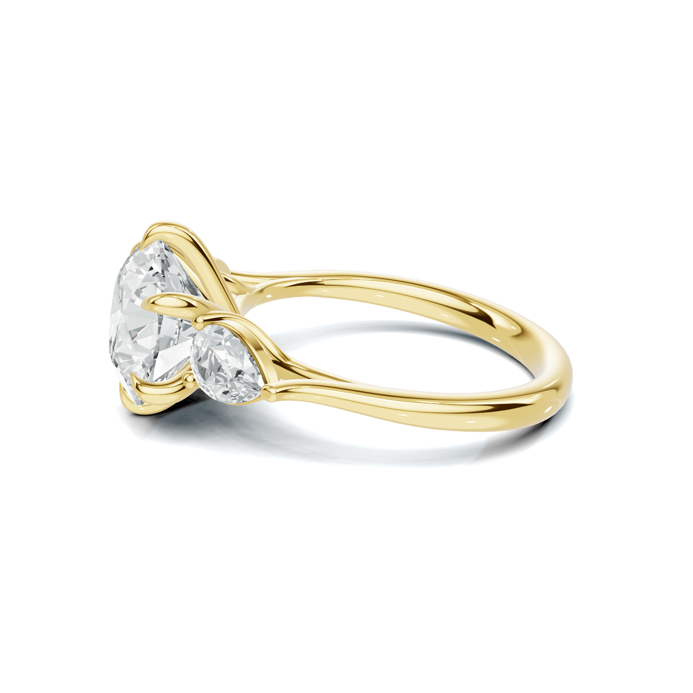 Luxe Elegant Three Stone Ring