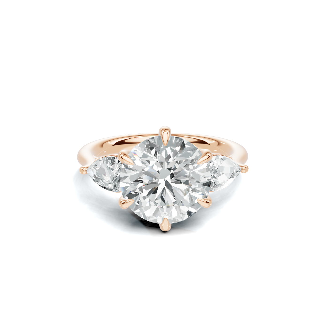 Luxe Elegant Three Stone Ring