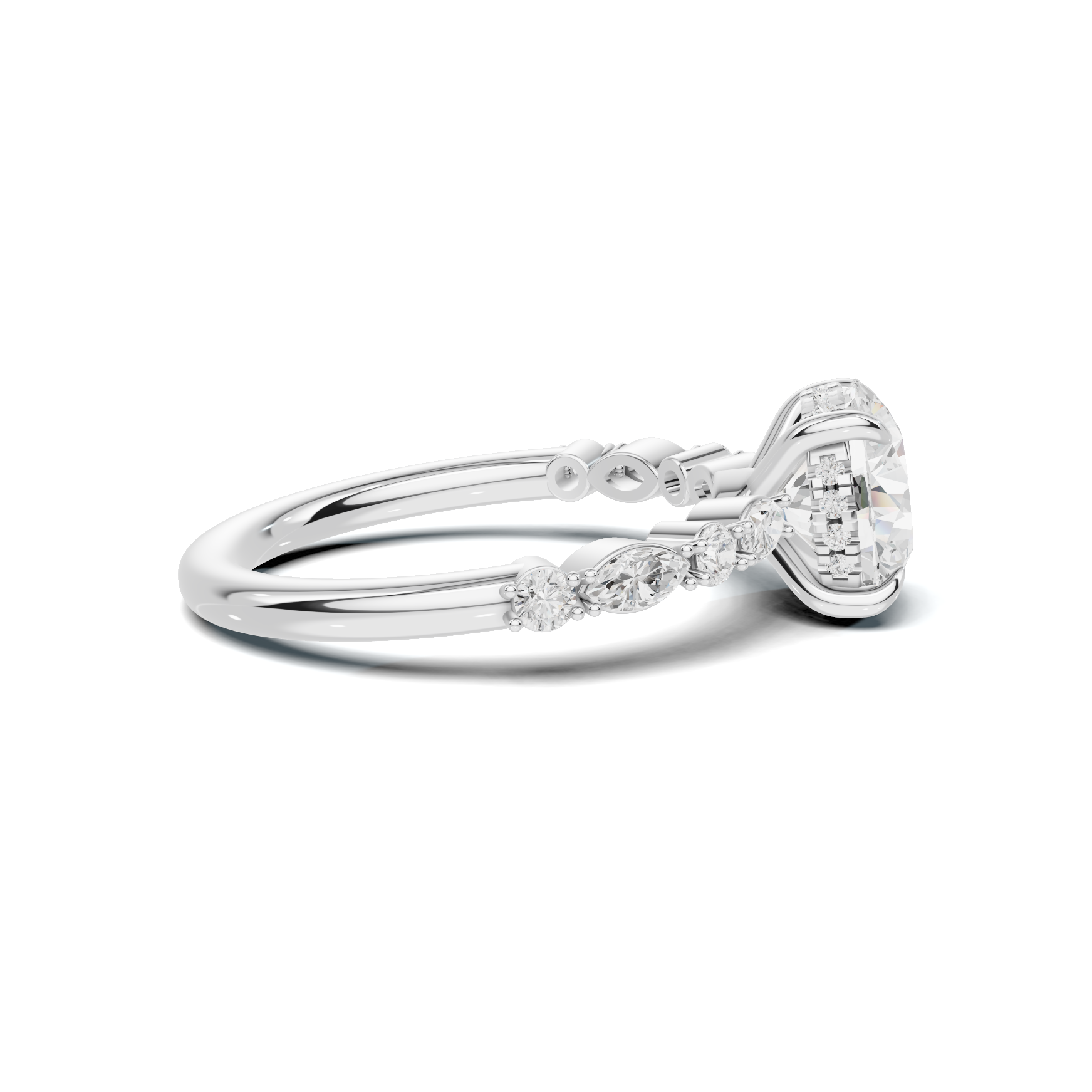 Luxe Marquise Accent Side Ring