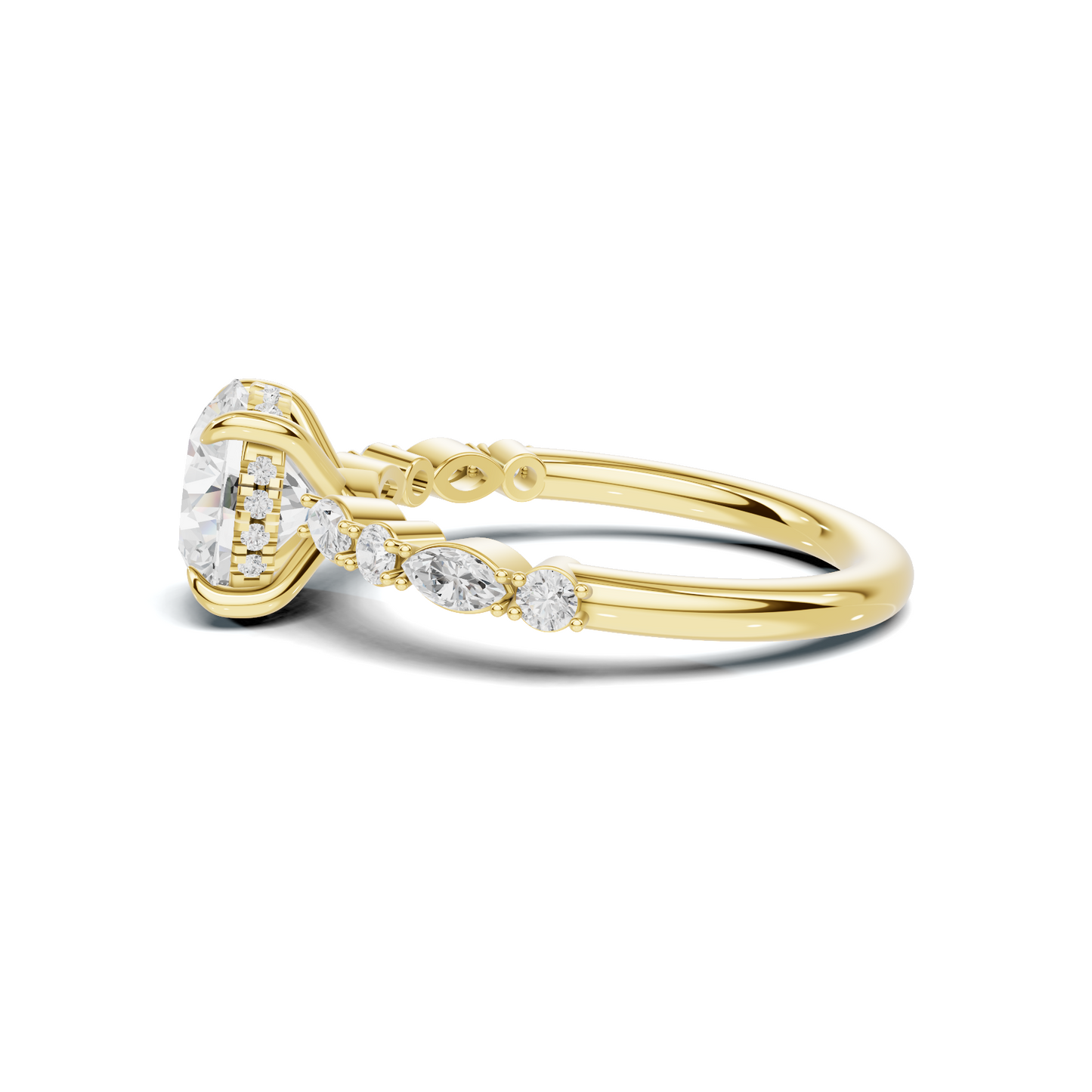 Luxe Marquise Accent Side Ring