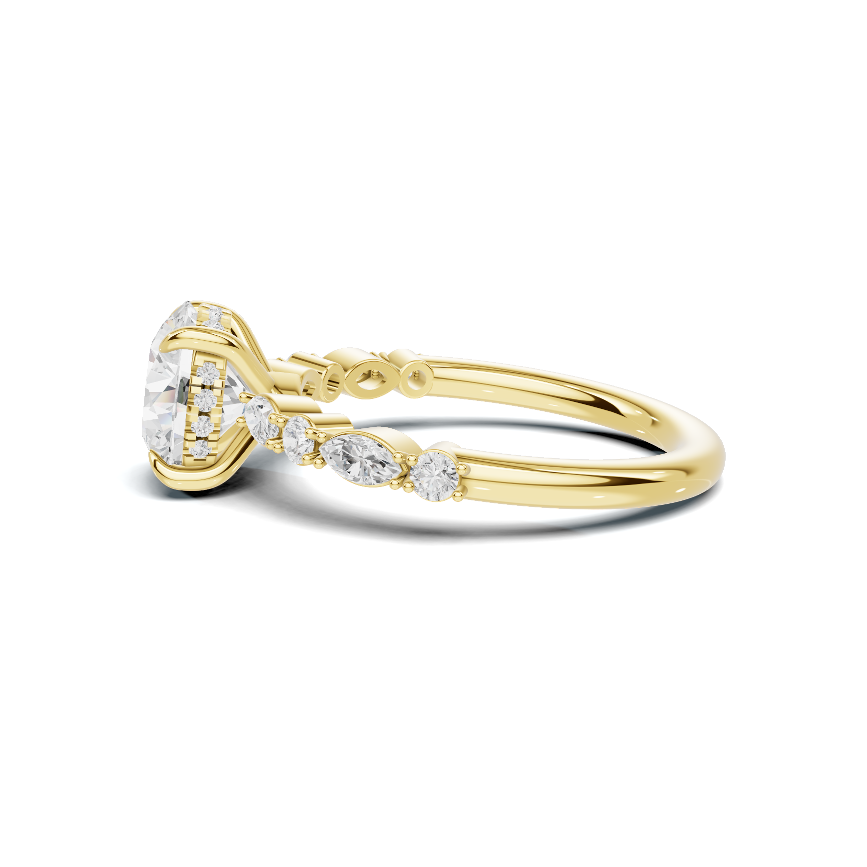 Luxe Marquise Accent Side Ring