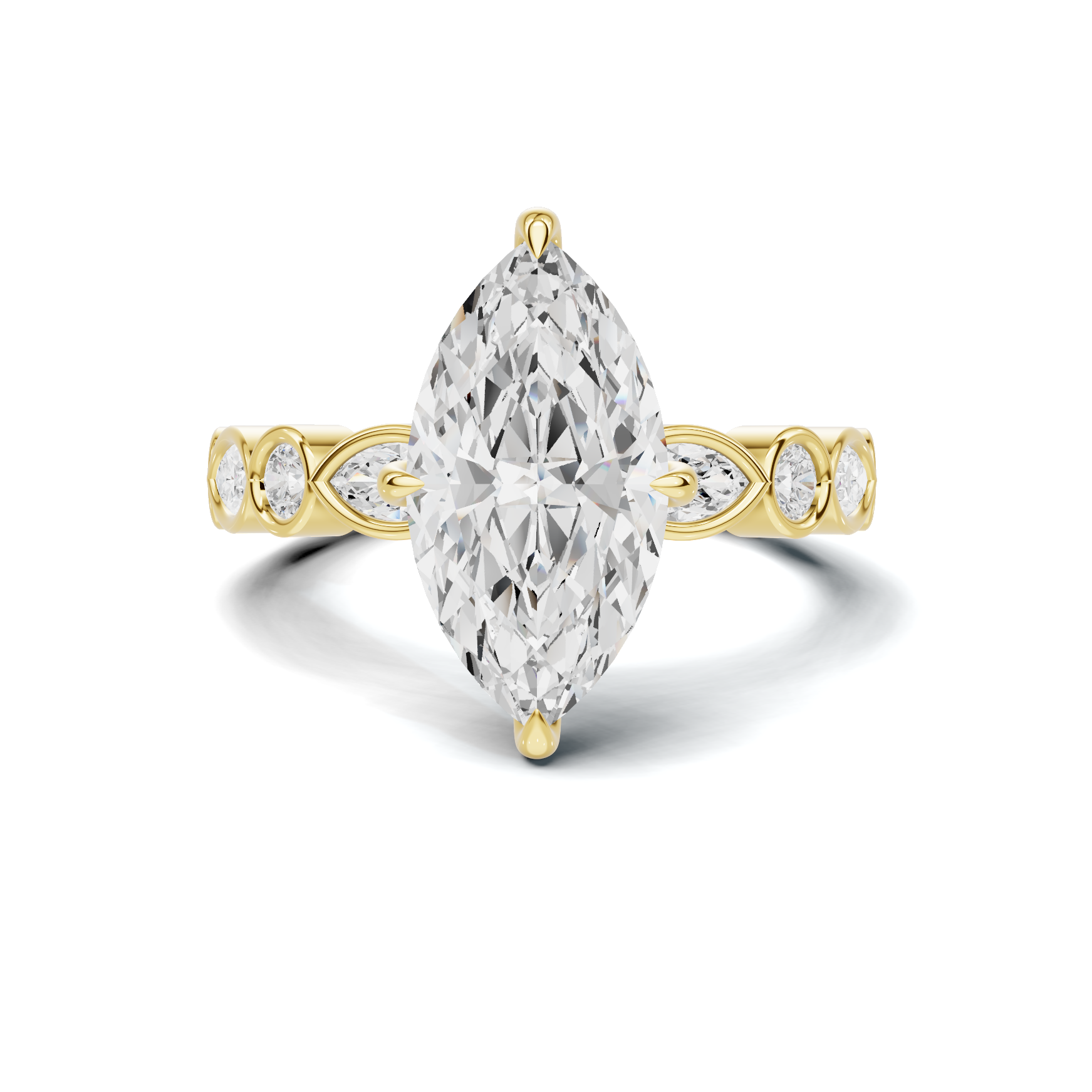 Luxe Marquise Accented Statement Ring