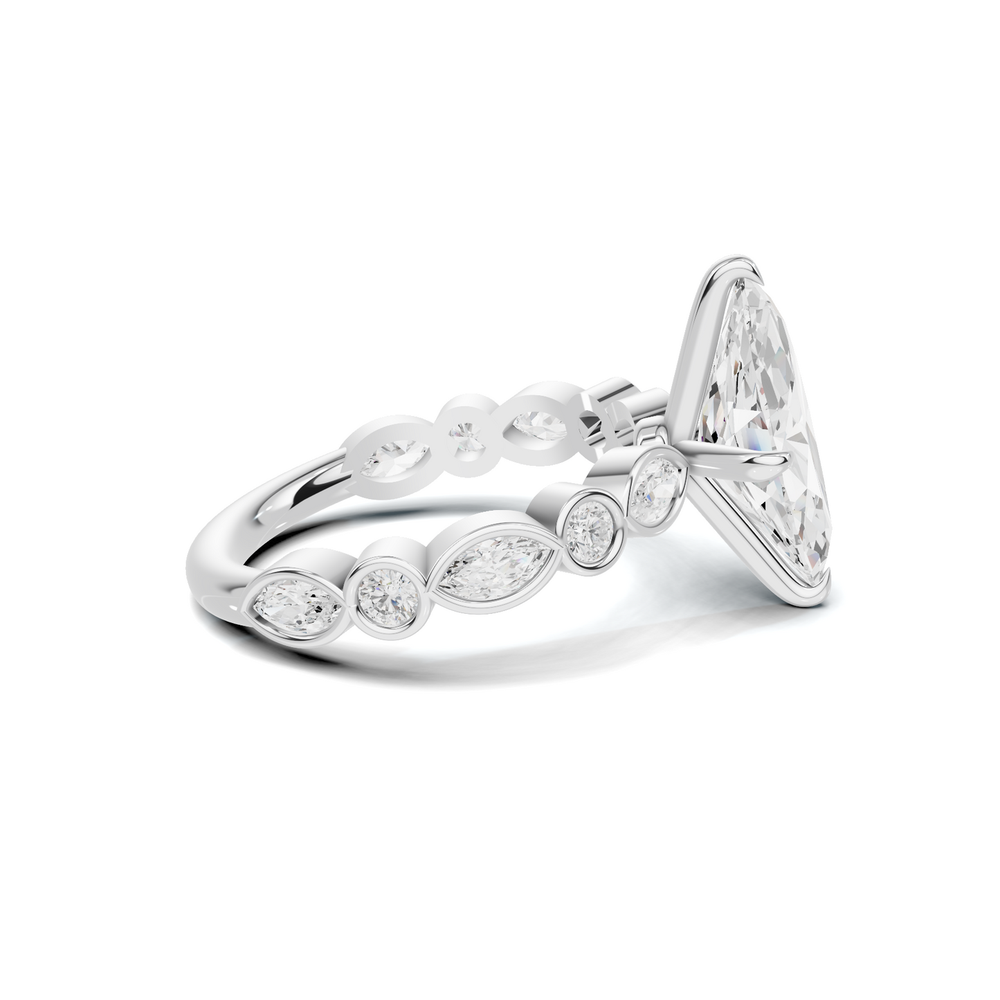 Luxe Marquise Accented Statement Ring