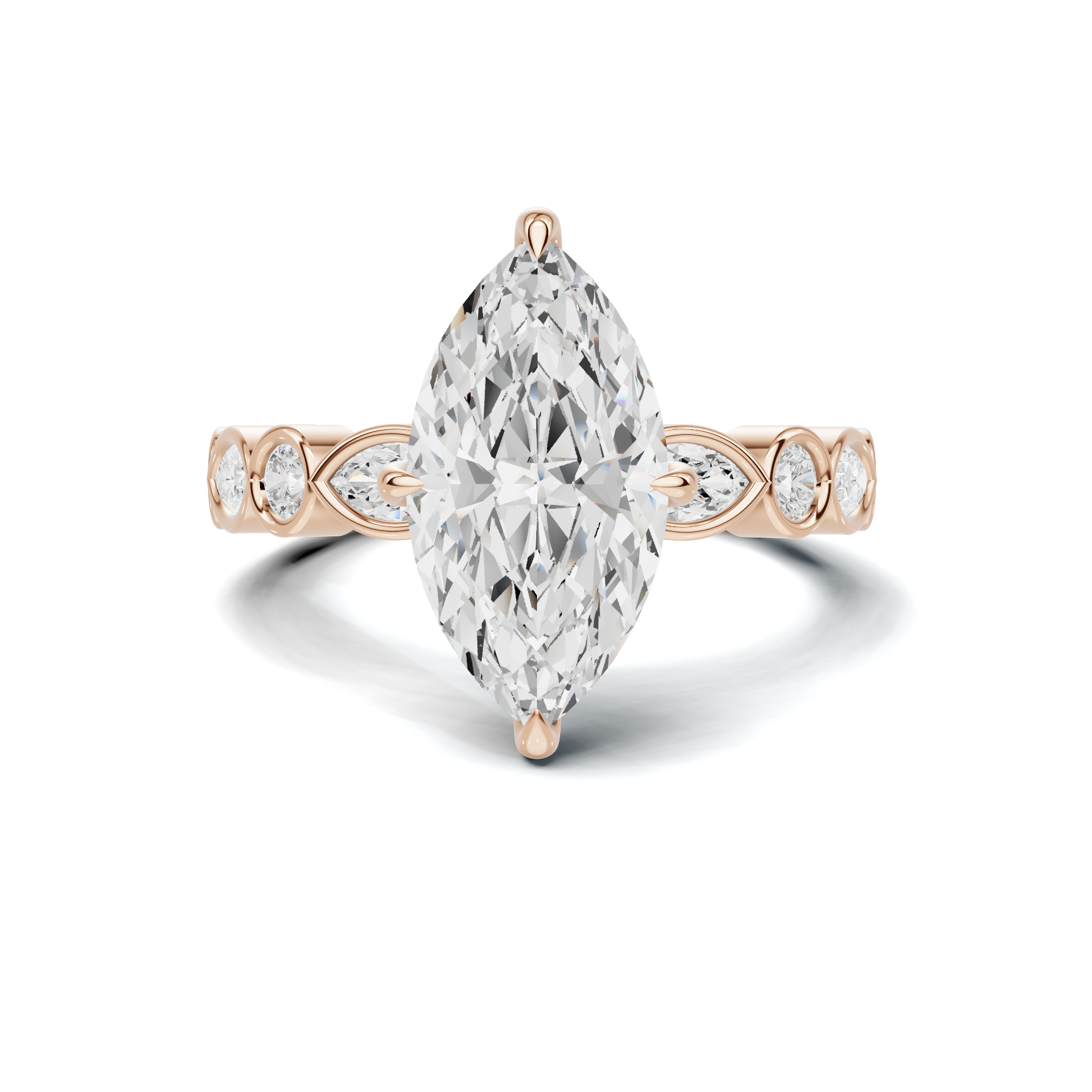 Luxe Marquise Accented Statement Ring