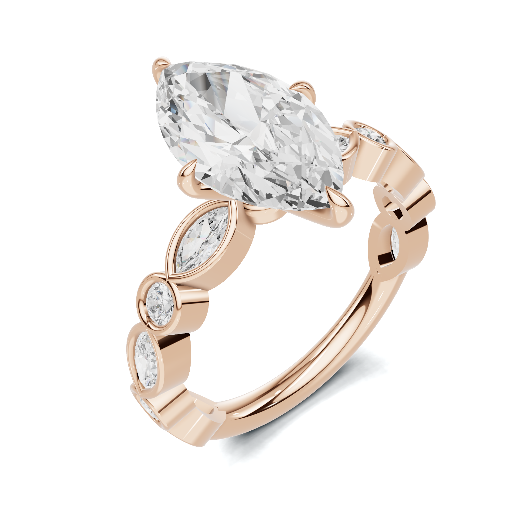 Luxe Marquise Accented Statement Ring