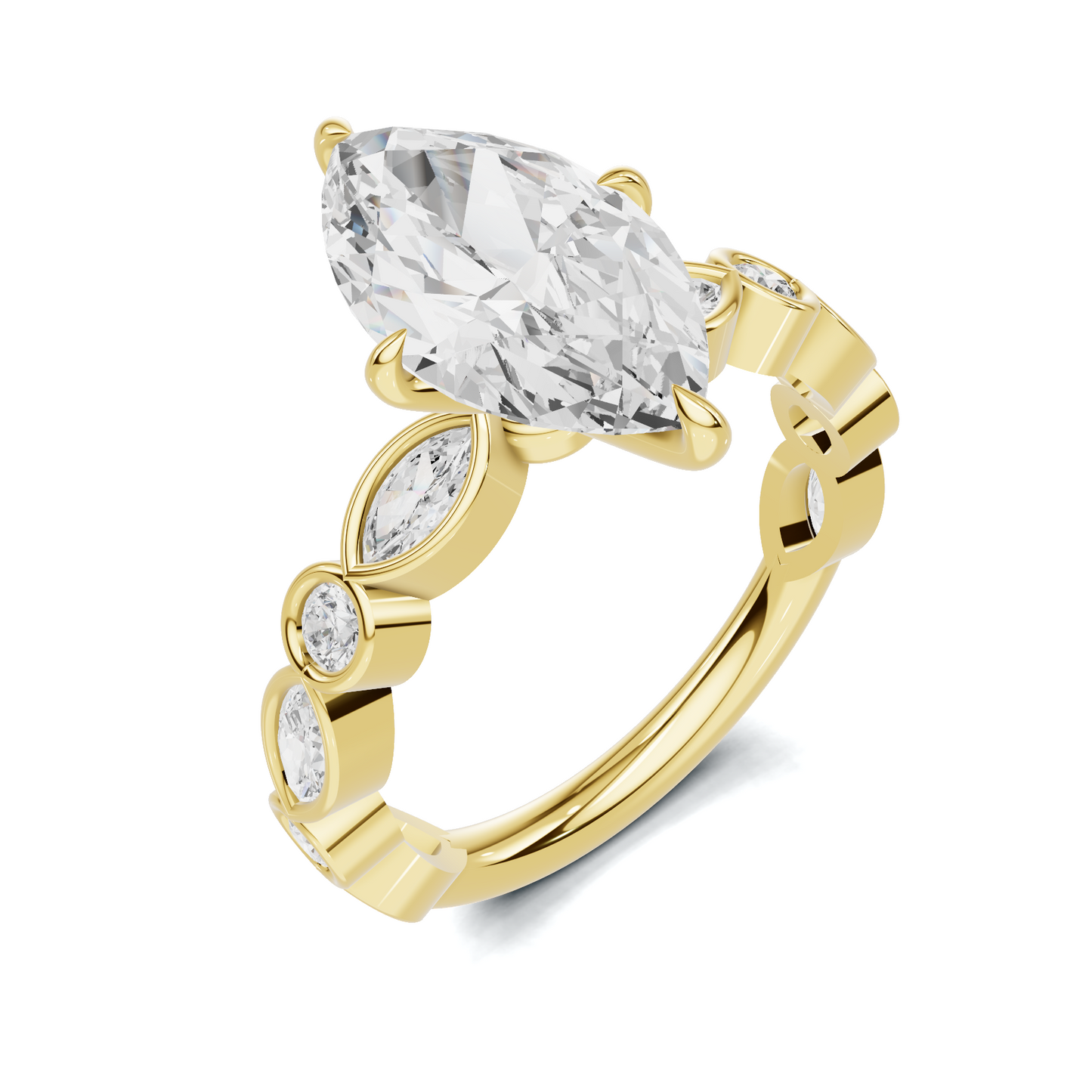 Luxe Marquise Accented Statement Ring