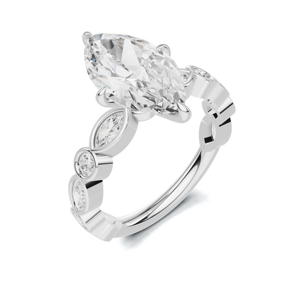 Luxe Marquise Accented Statement Ring