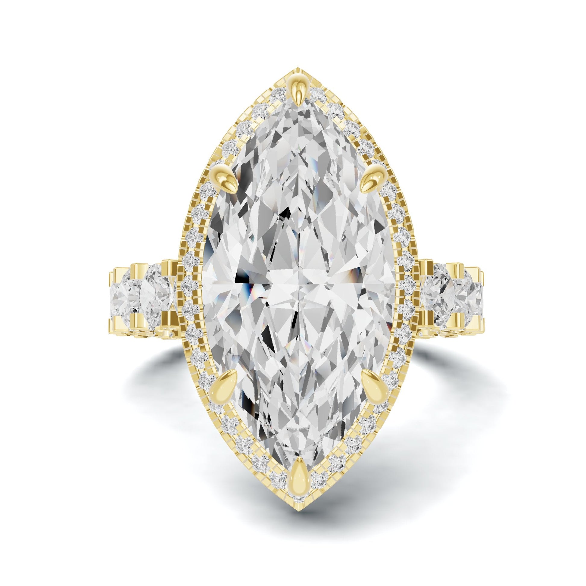 Luxe Marquise Halo Ring