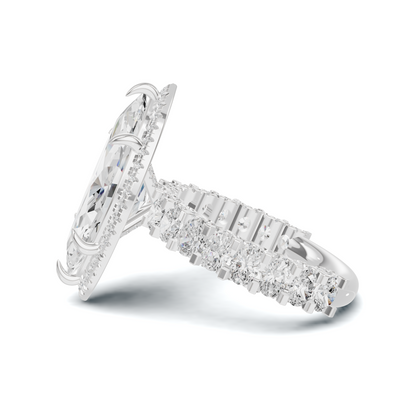 Luxe Marquise Halo Ring