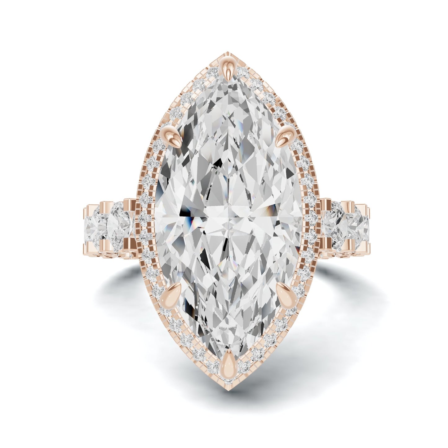 Luxe Marquise Halo Ring