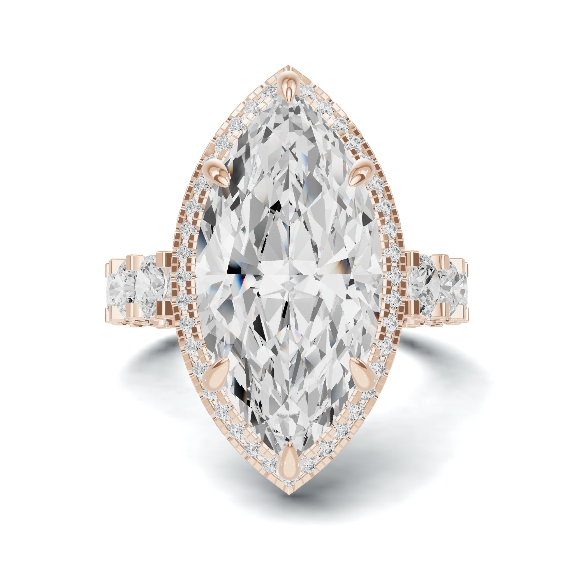 Luxe Marquise Halo Ring