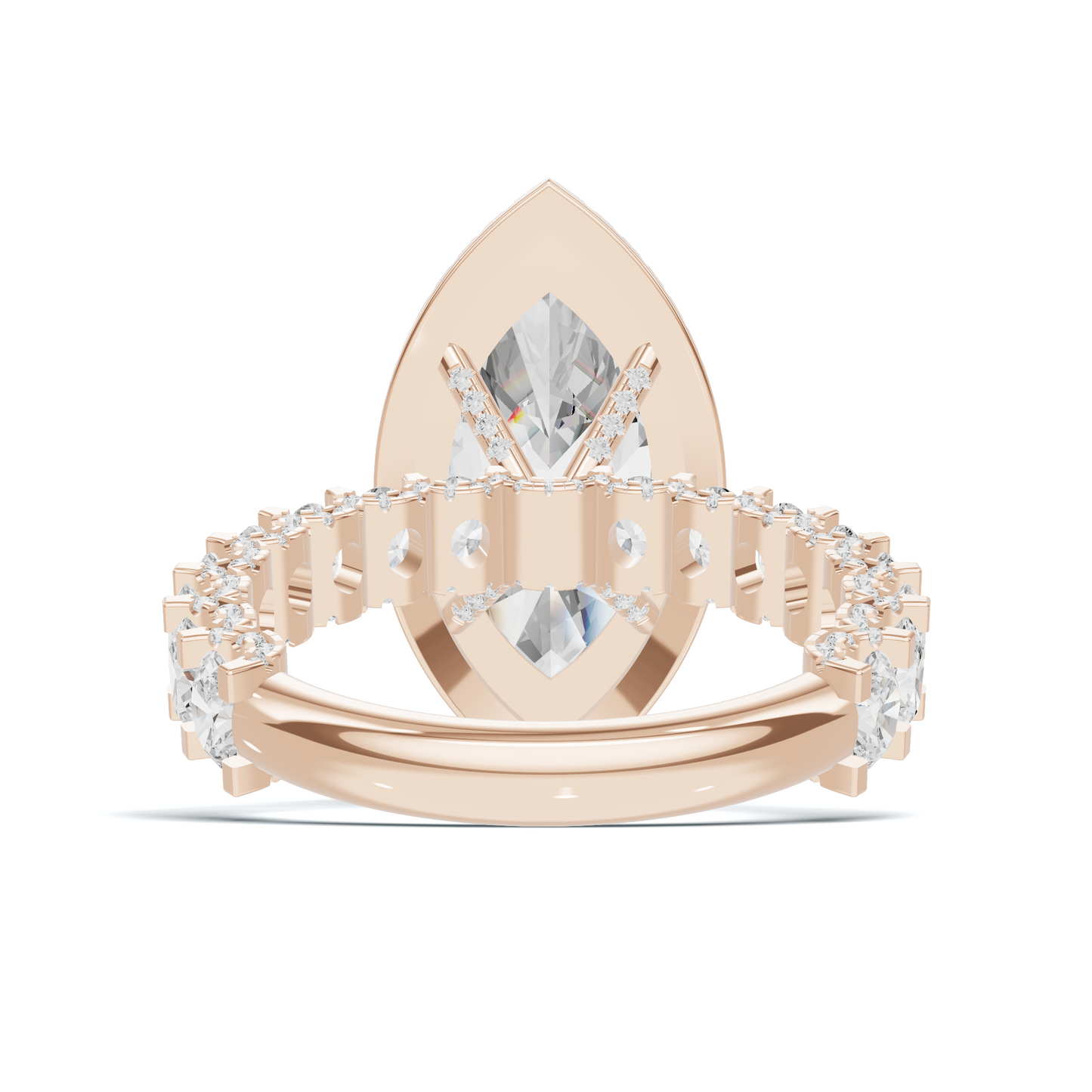 Luxe Marquise Halo Ring
