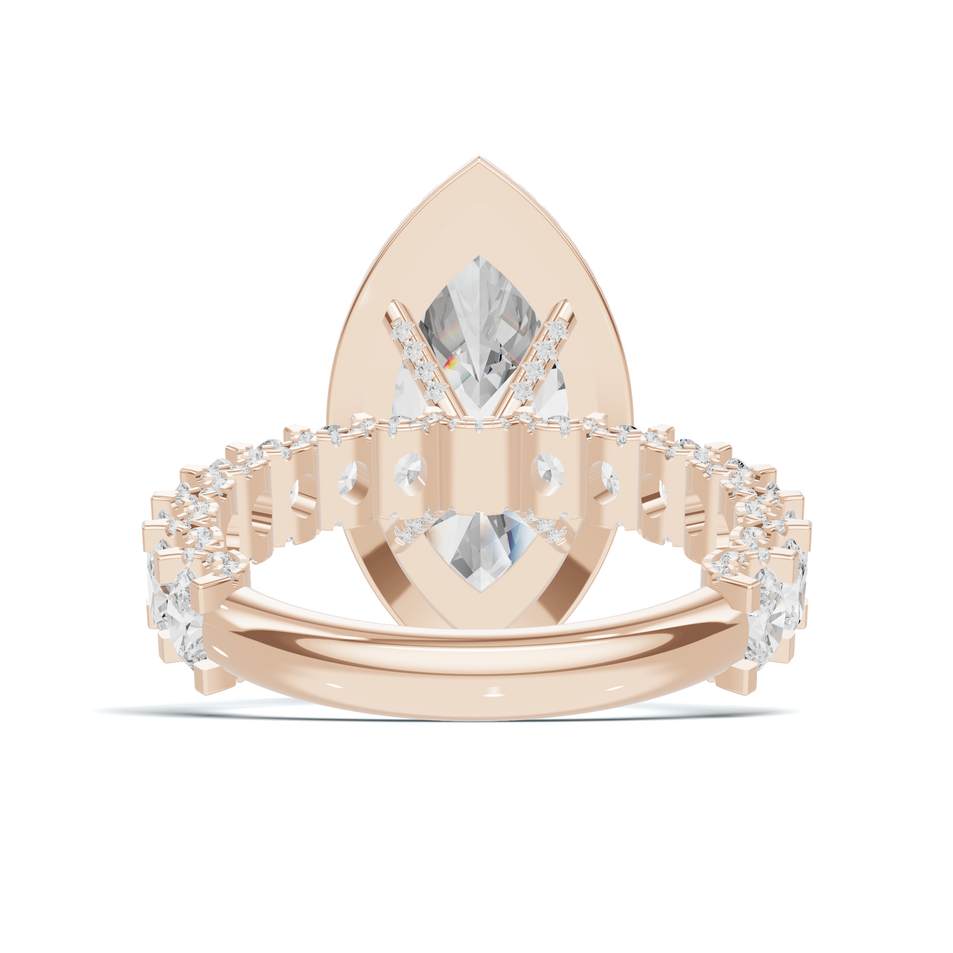 Luxe Marquise Halo Ring