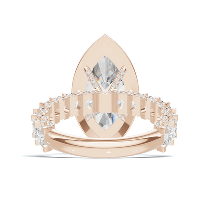 Luxe Marquise Halo Ring