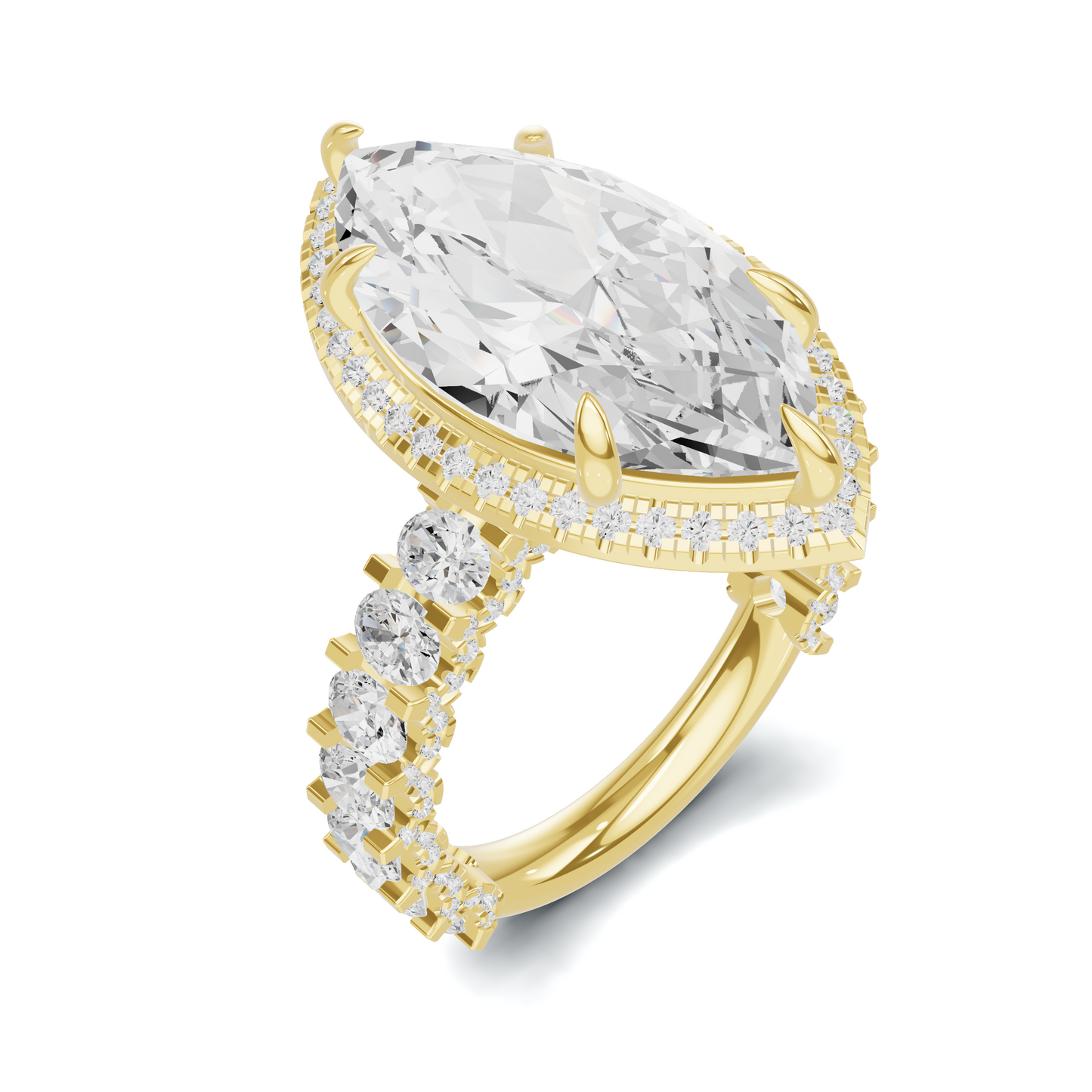 Luxe Marquise Halo Ring