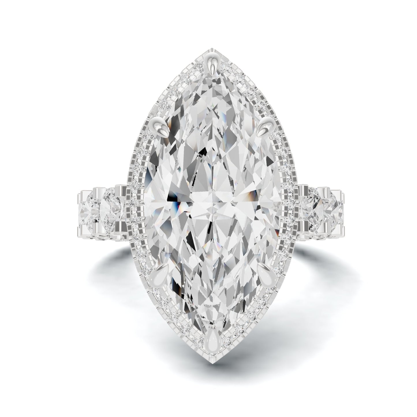 Luxe Marquise Halo Ring