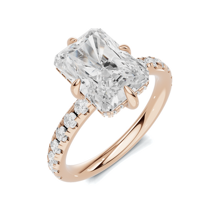 Luxe Pave Accented Basket Ring