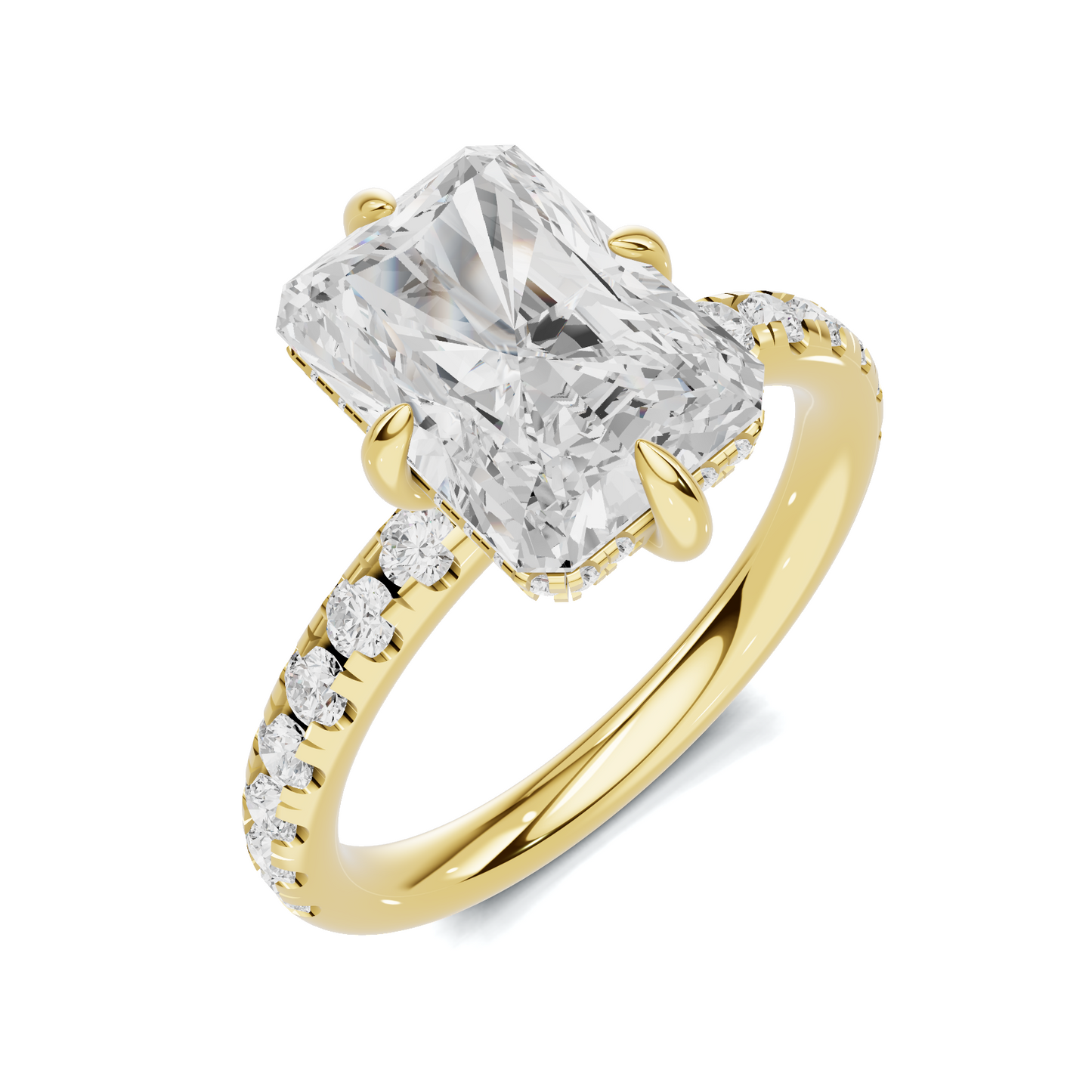 Luxe Pave Accented Basket Ring