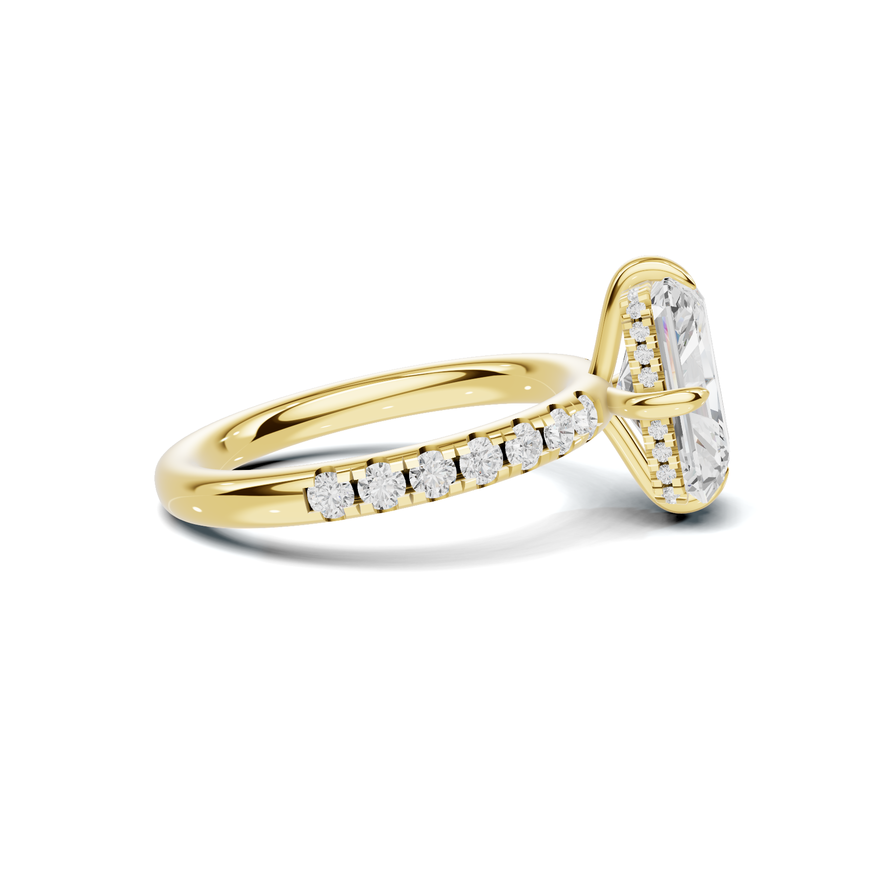 Luxe Pave Accented Basket Ring