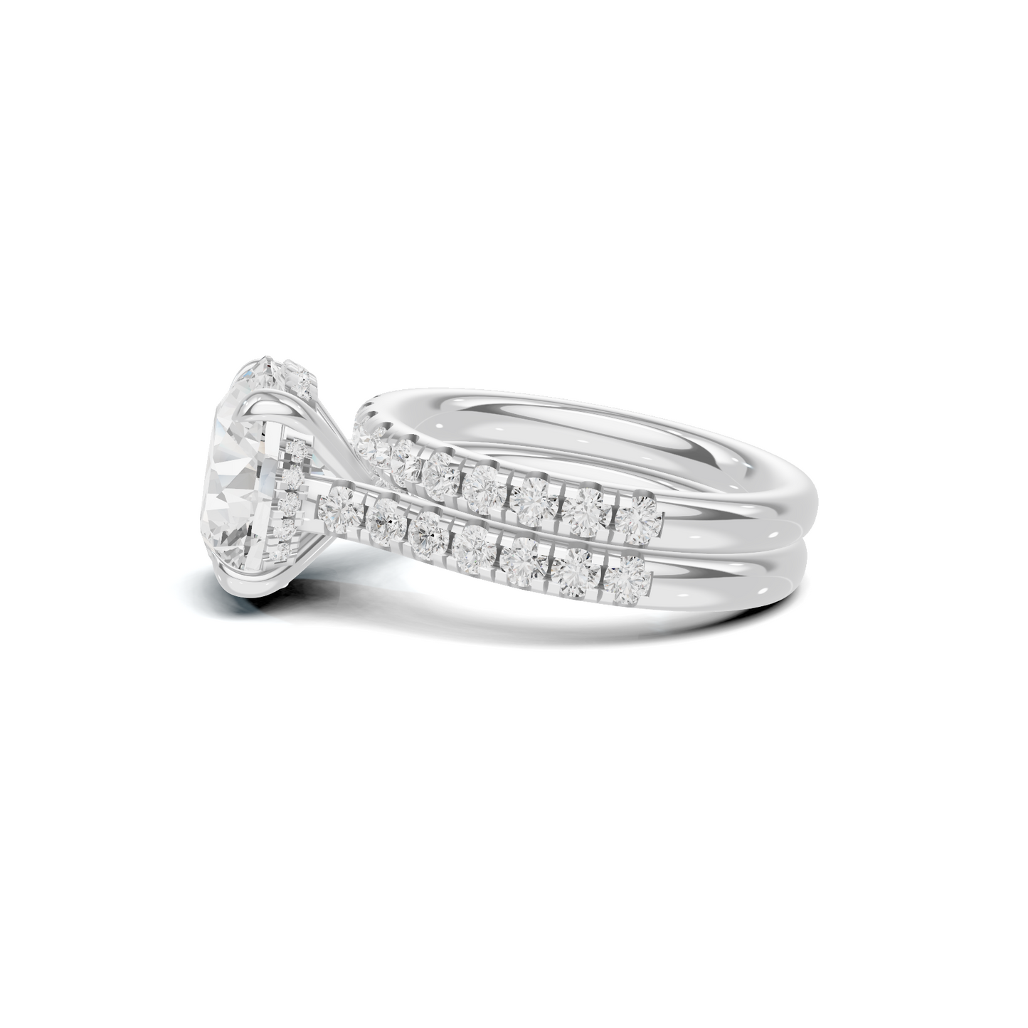 Luxe Pave Accented Bridal Ring