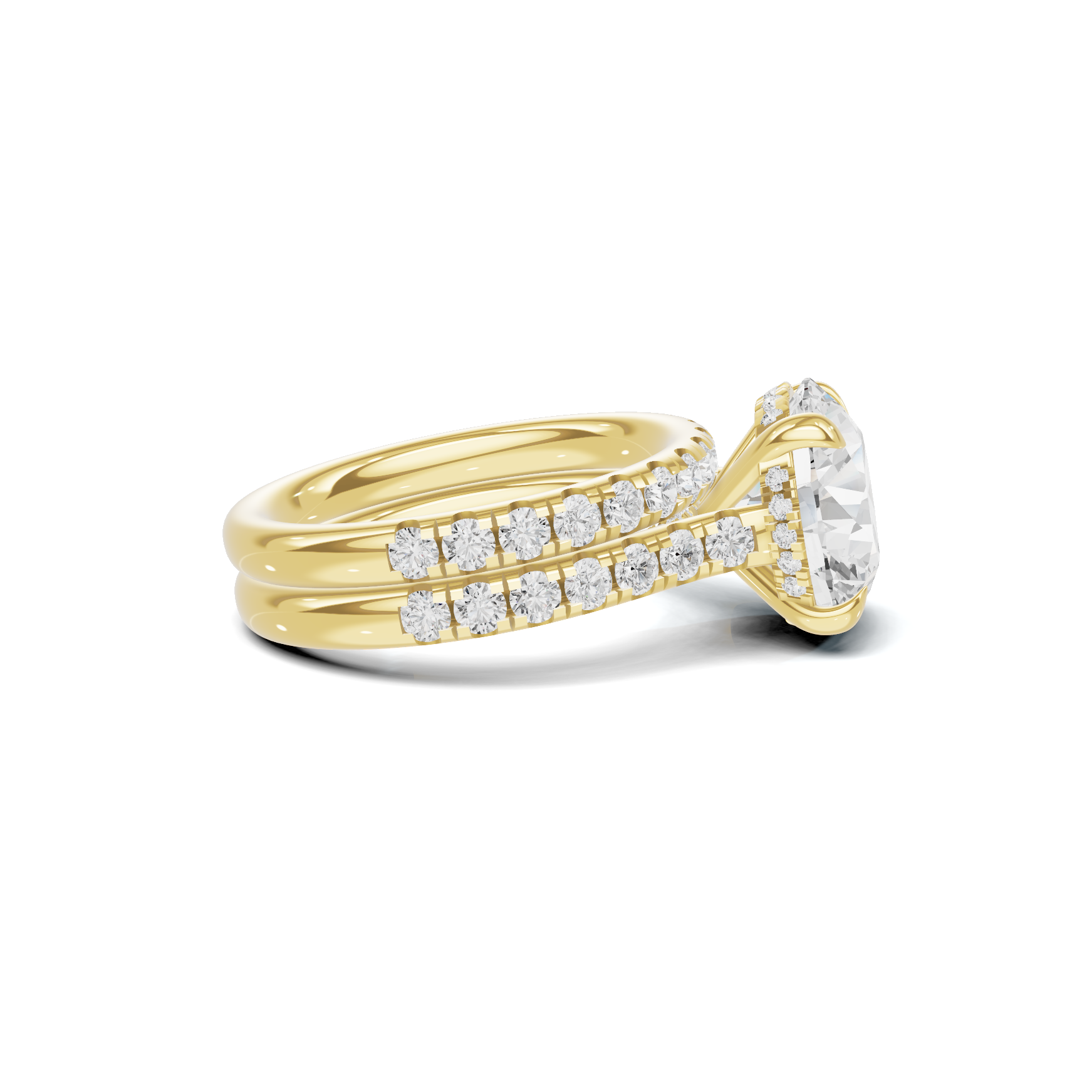 Luxe Pave Accented Bridal Ring