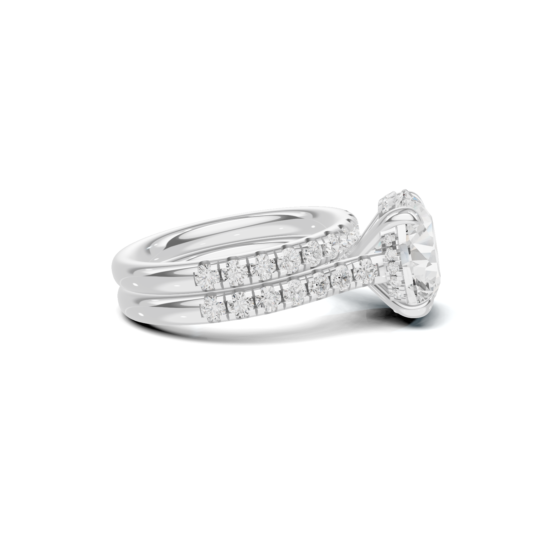 Luxe Pave Accented Bridal Ring