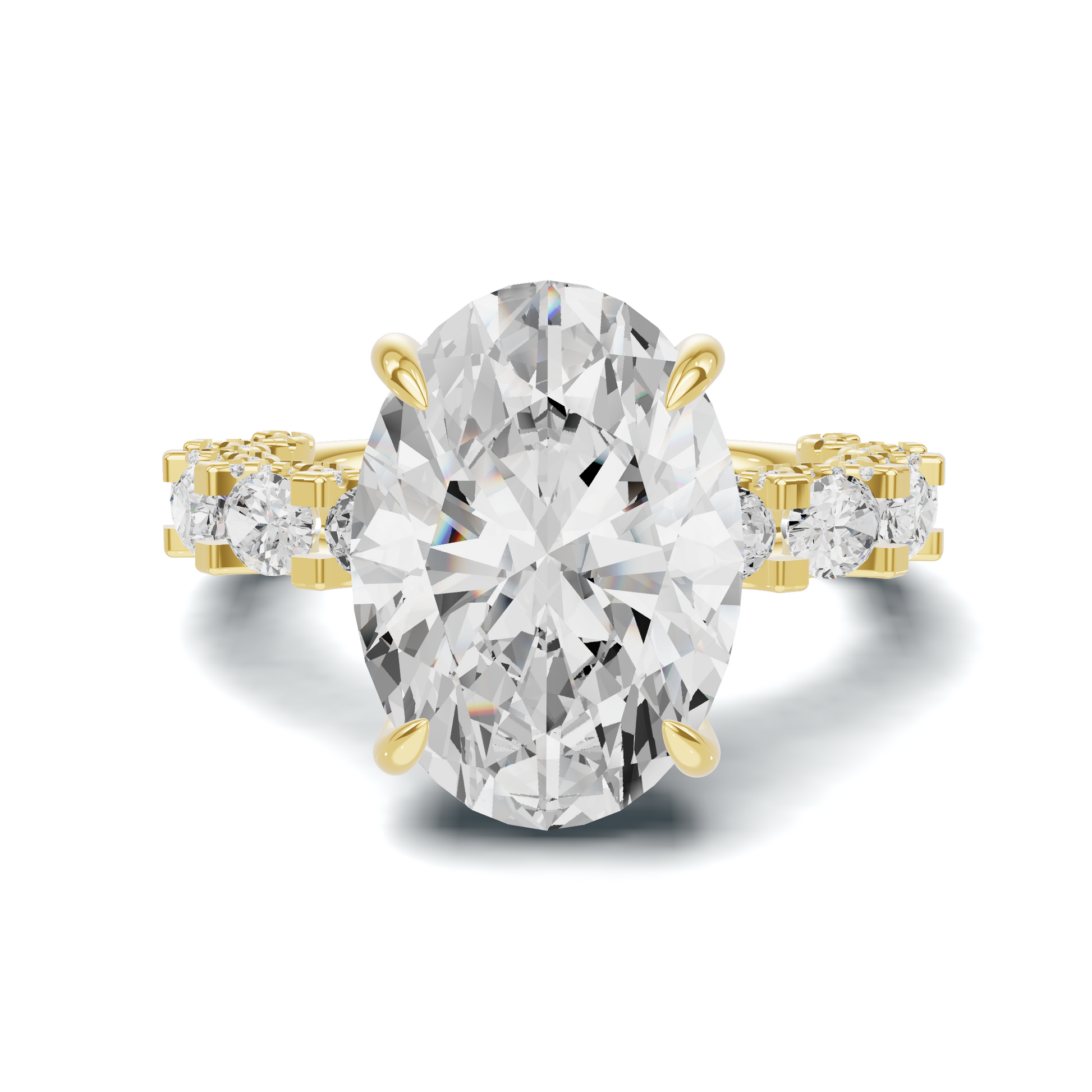 Luxe Pave Accented Gallery Ring
