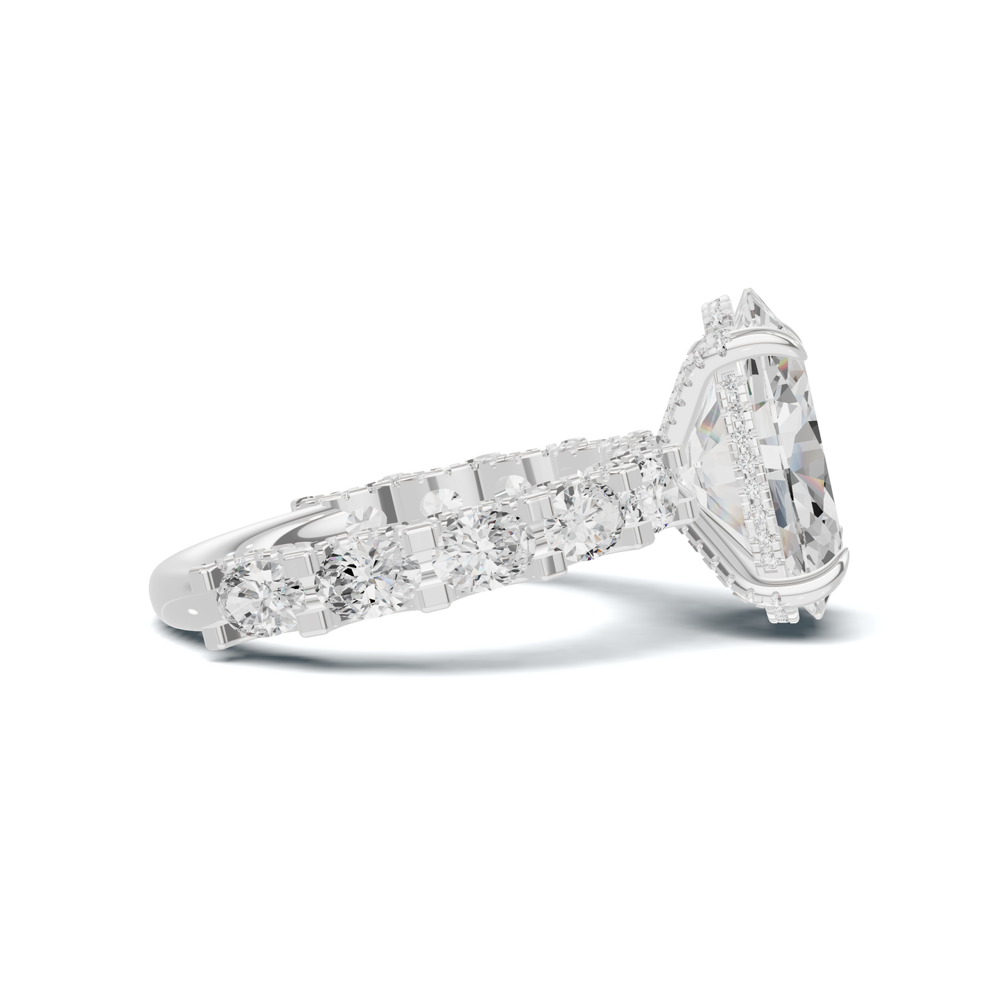 Luxe Pave Accented Gallery Ring