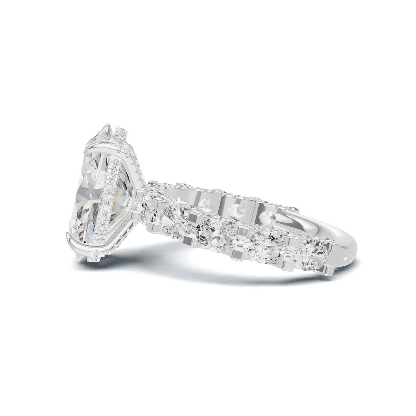 Luxe Pave Accented Gallery Ring
