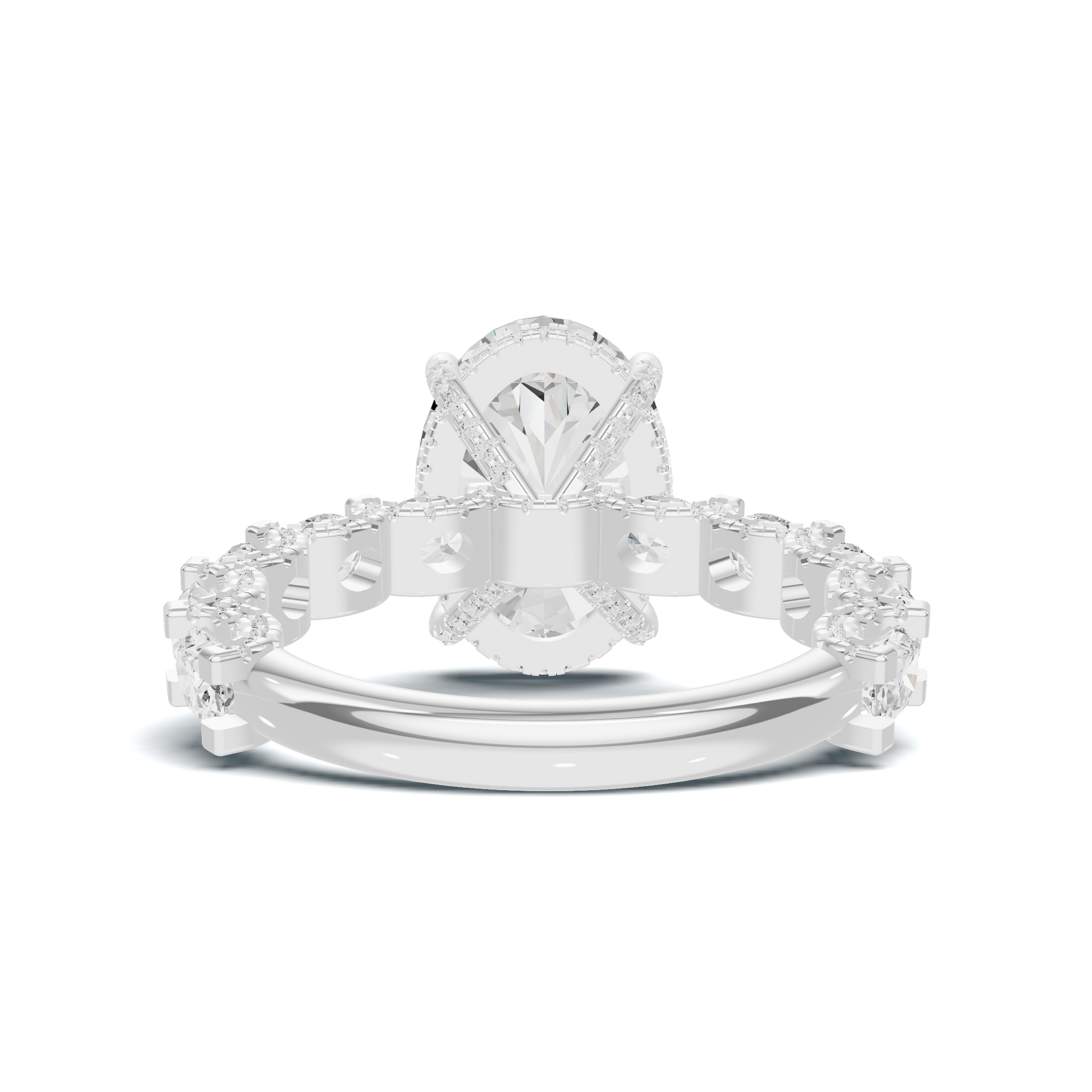 Luxe Pave Accented Gallery Ring
