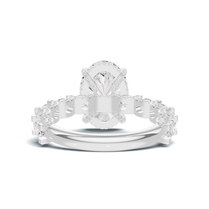 Luxe Pave Accented Gallery Ring