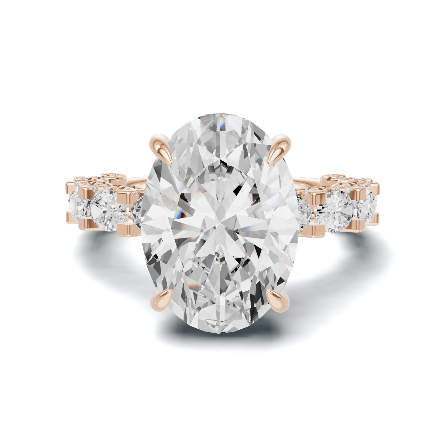 Luxe Pave Accented Gallery Ring