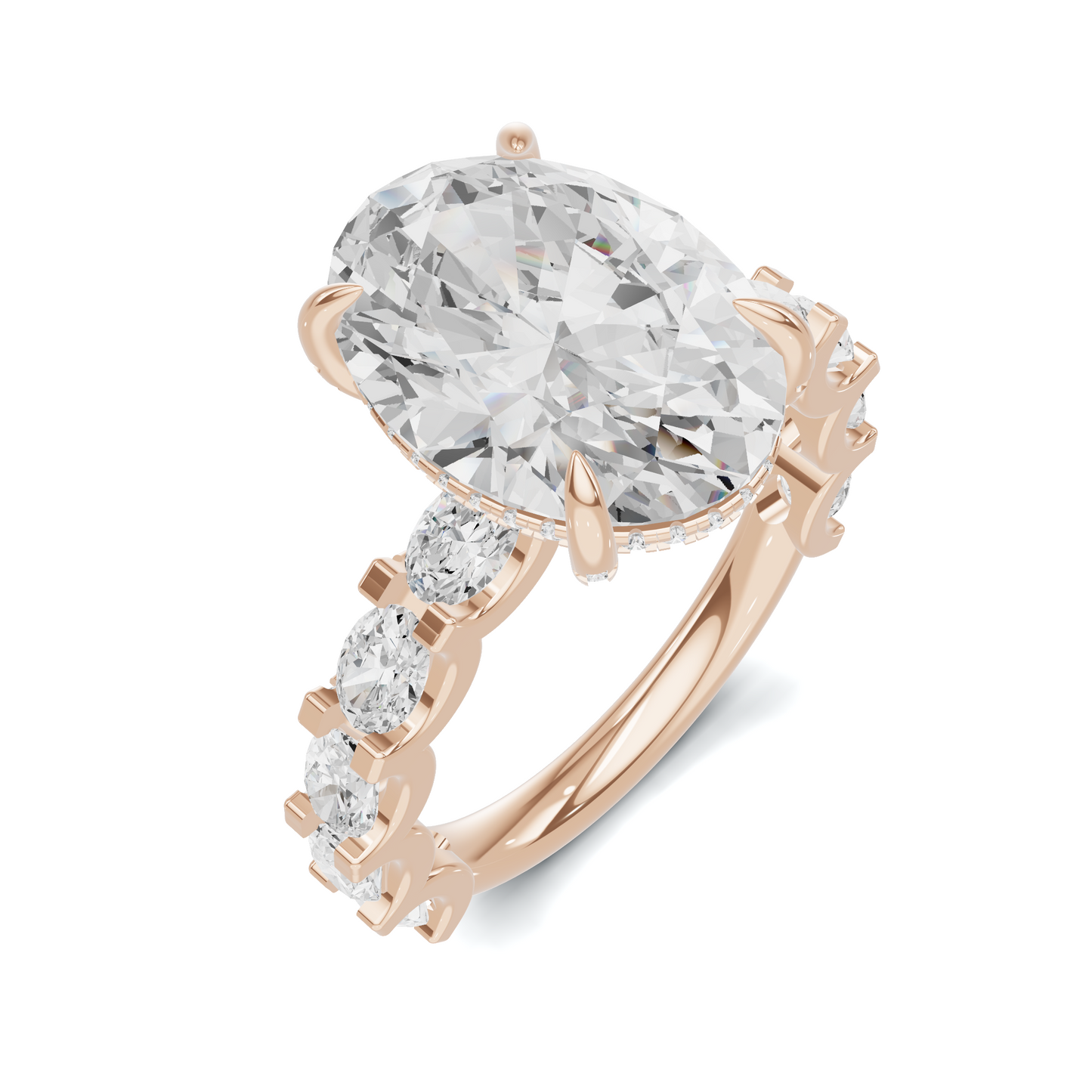Luxe Pave Accented Gallery Ring
