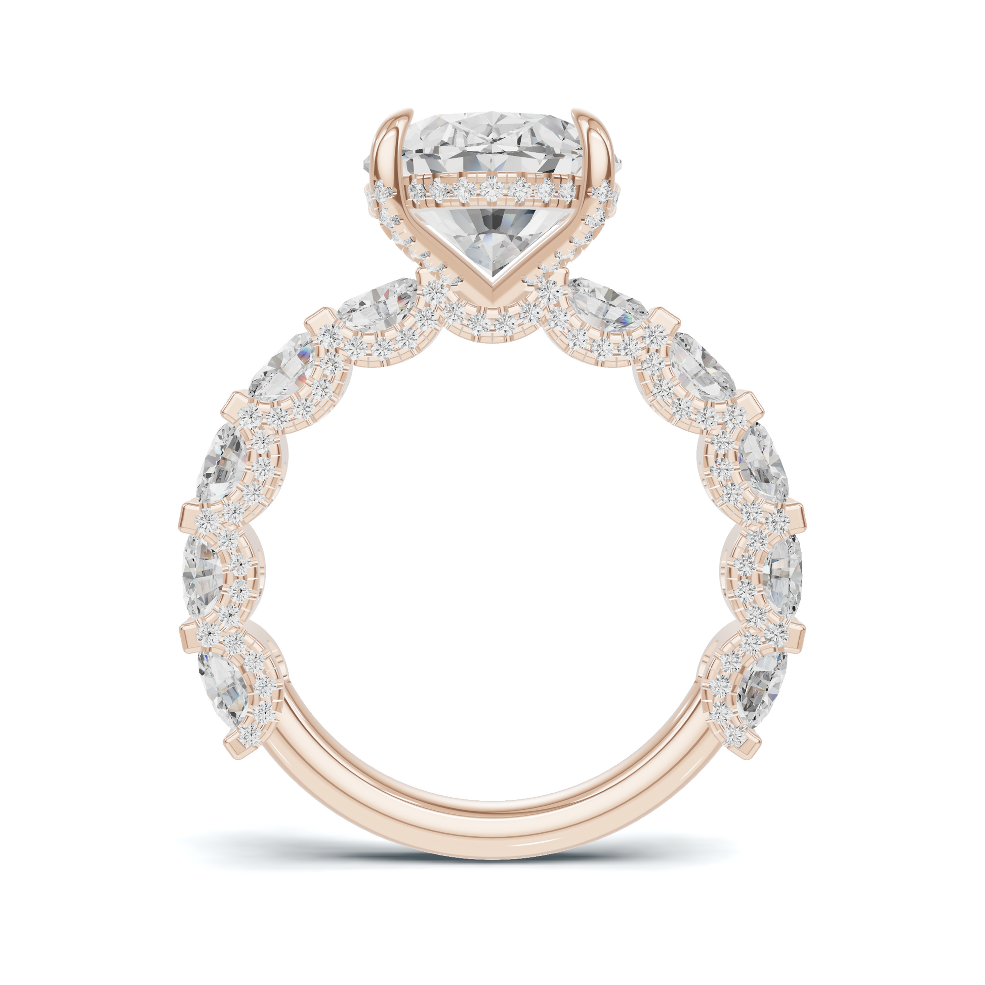 Luxe Pave Accented Gallery Ring