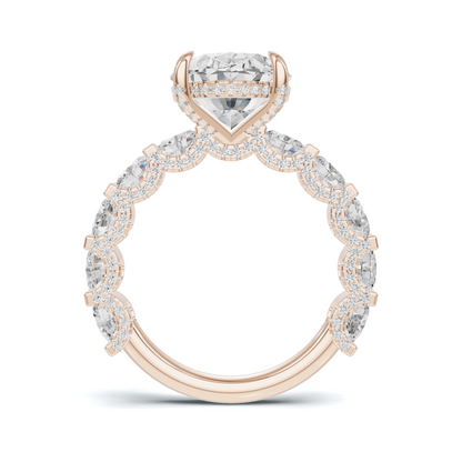 Luxe Pave Accented Gallery Ring