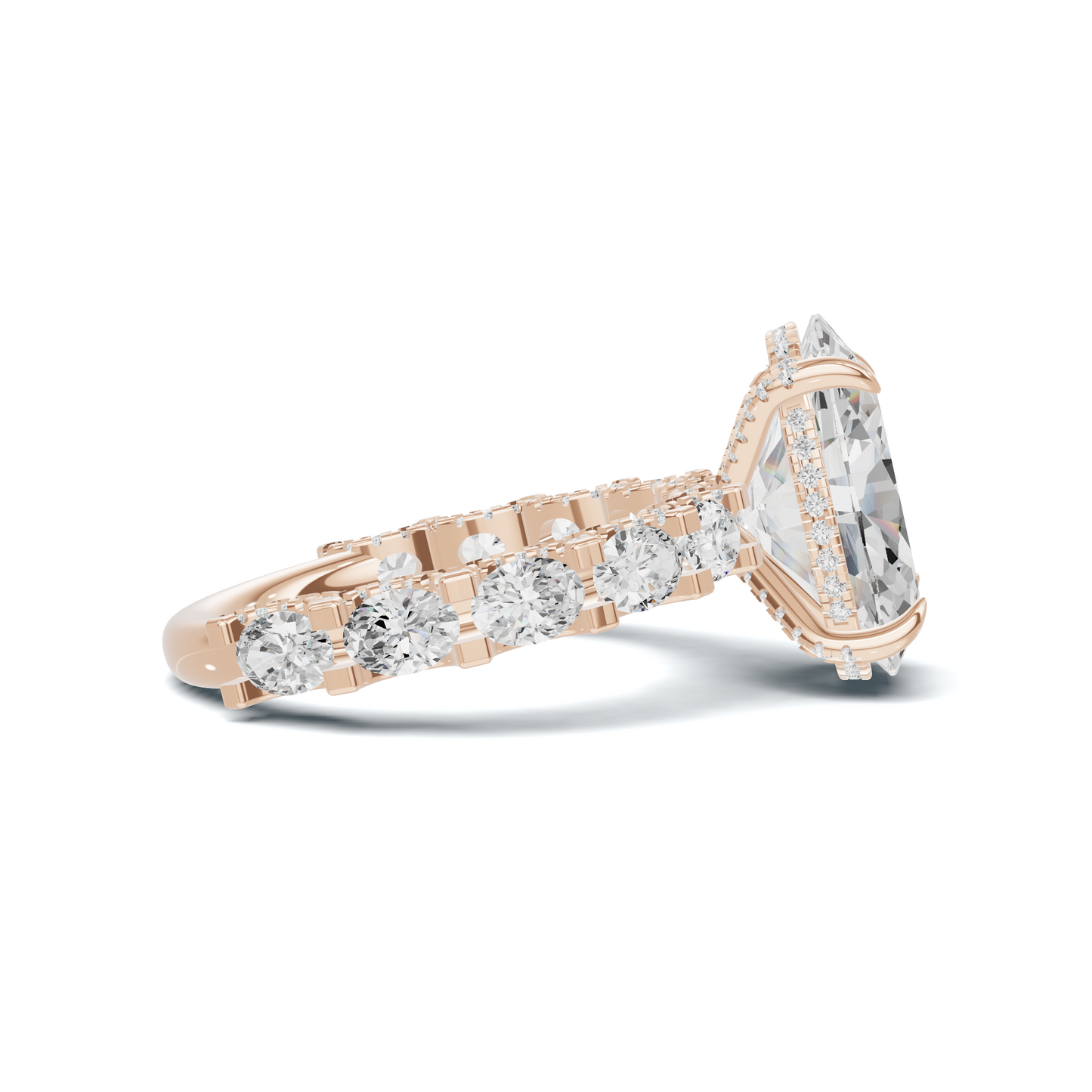 Luxe Pave Accented Gallery Ring