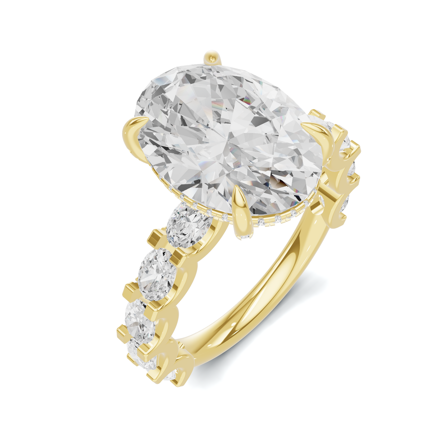 Luxe Pave Accented Gallery Ring