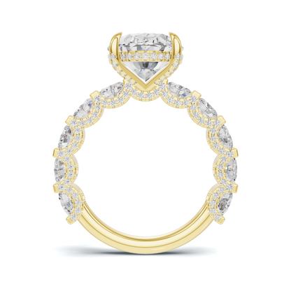 Luxe Pave Accented Gallery Ring