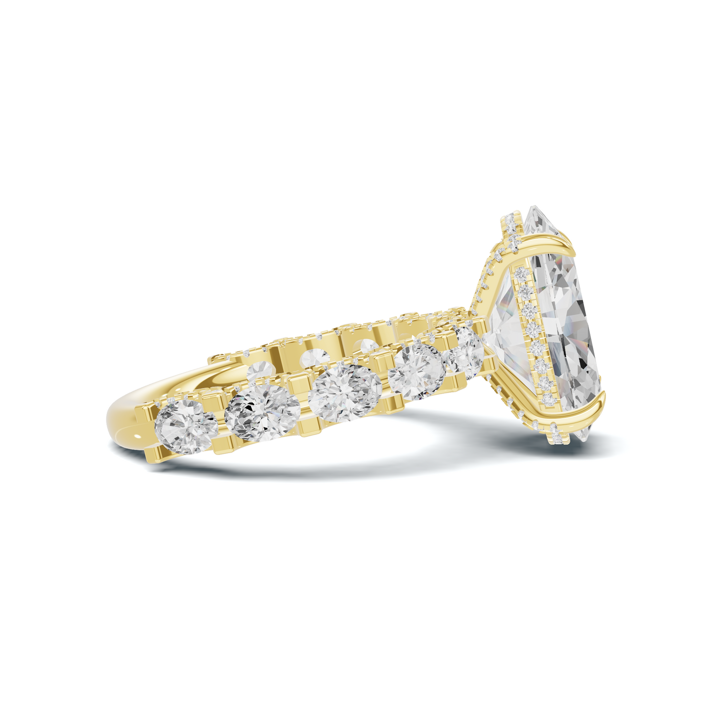 Luxe Pave Accented Gallery Ring