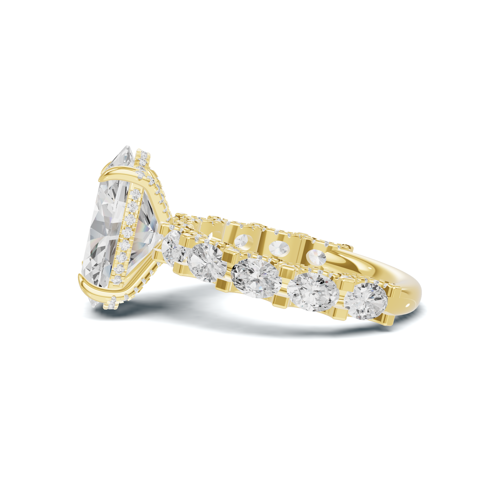 Luxe Pave Accented Gallery Ring
