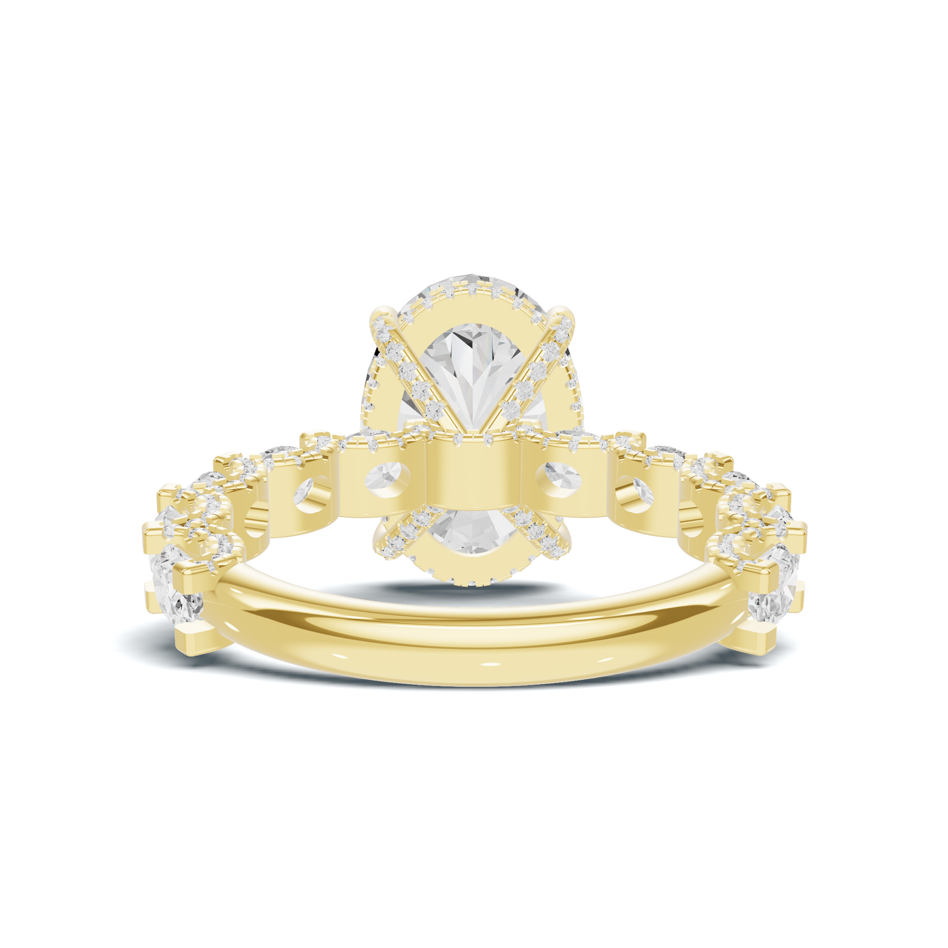Luxe Pave Accented Gallery Ring