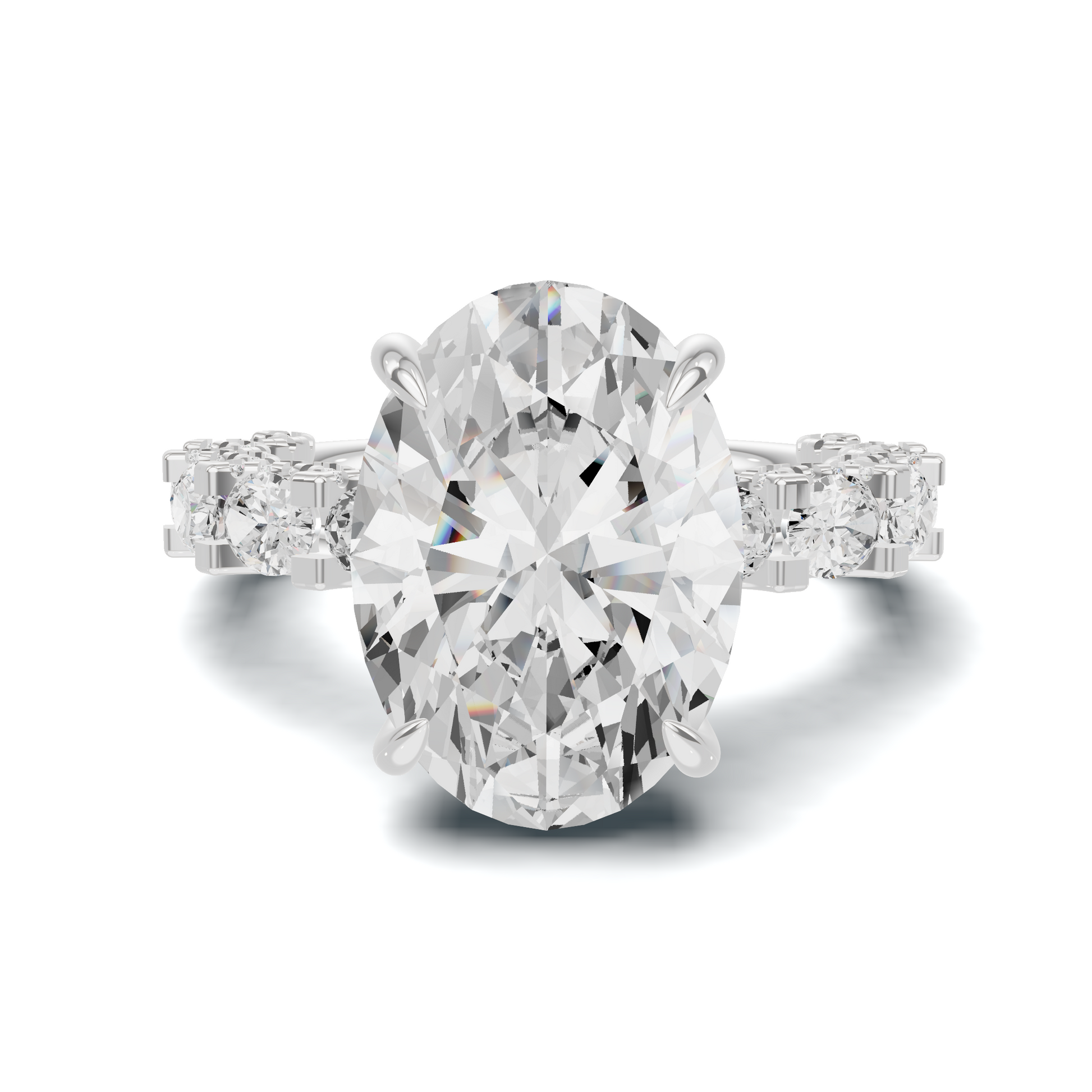 Luxe Pave Accented Gallery Ring