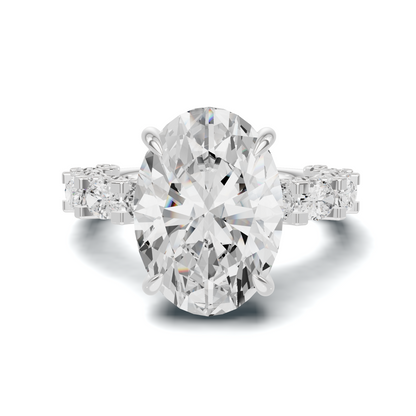 Luxe Pave Accented Gallery Ring