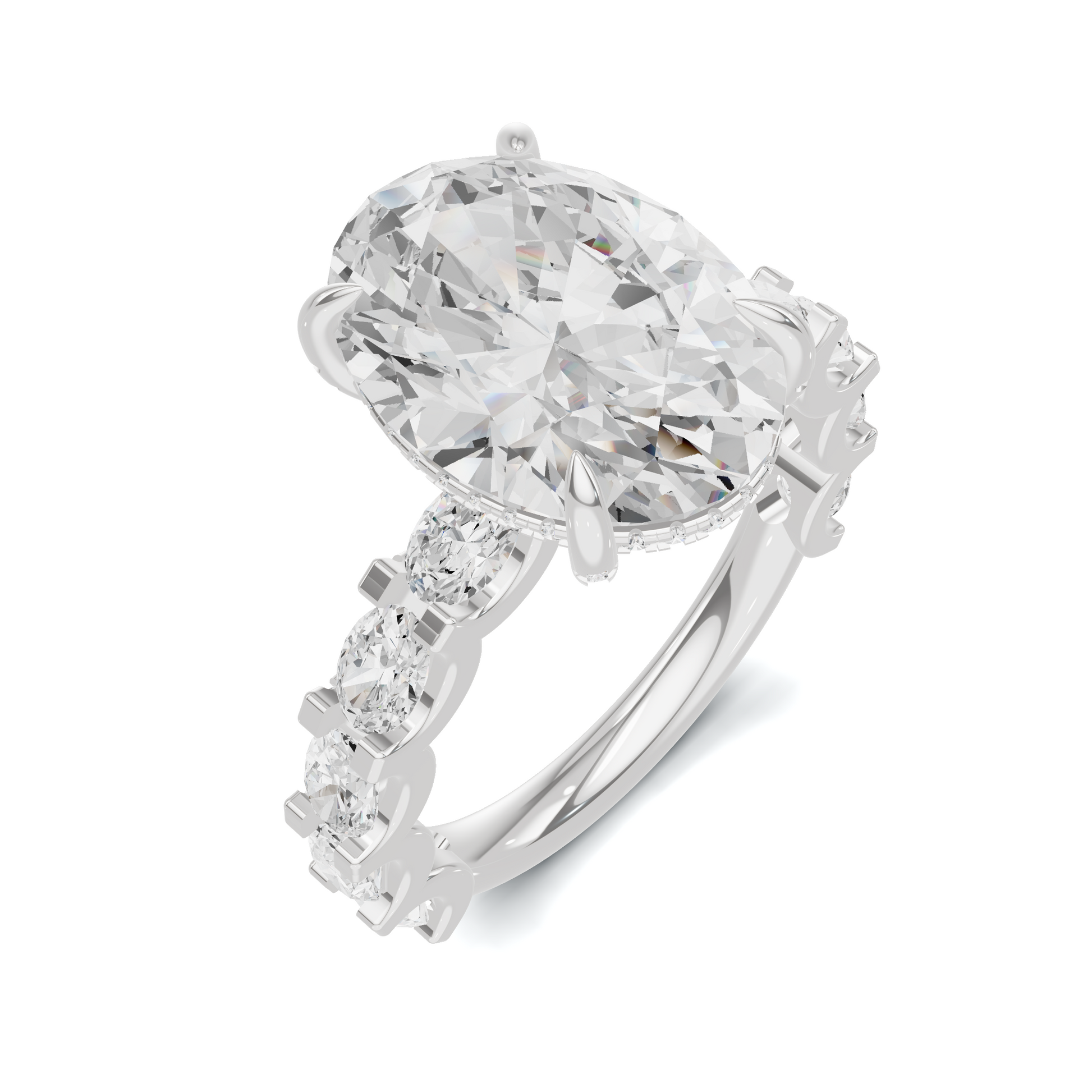 Luxe Pave Accented Gallery Ring