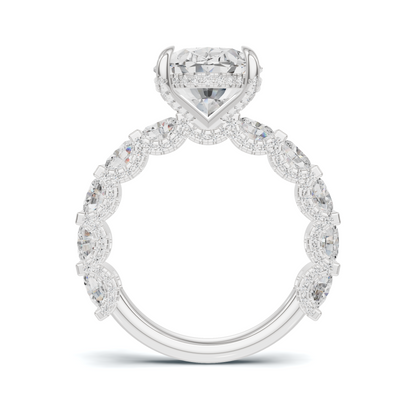 Luxe Pave Accented Gallery Ring