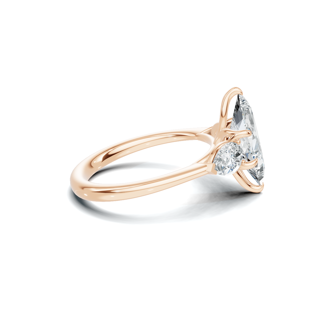 Luxe Sophisticated Three Stone Ring