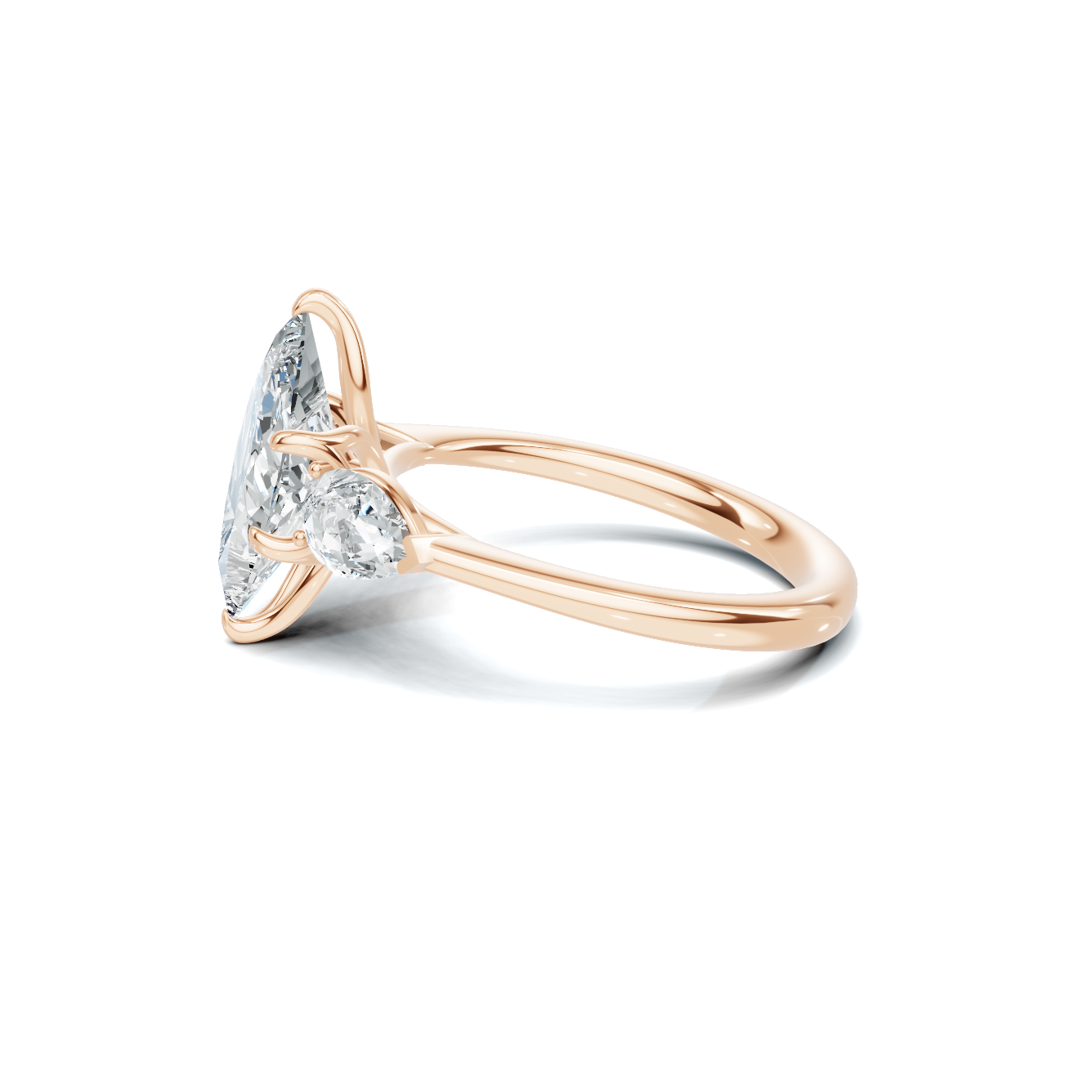 Luxe Sophisticated Three Stone Ring
