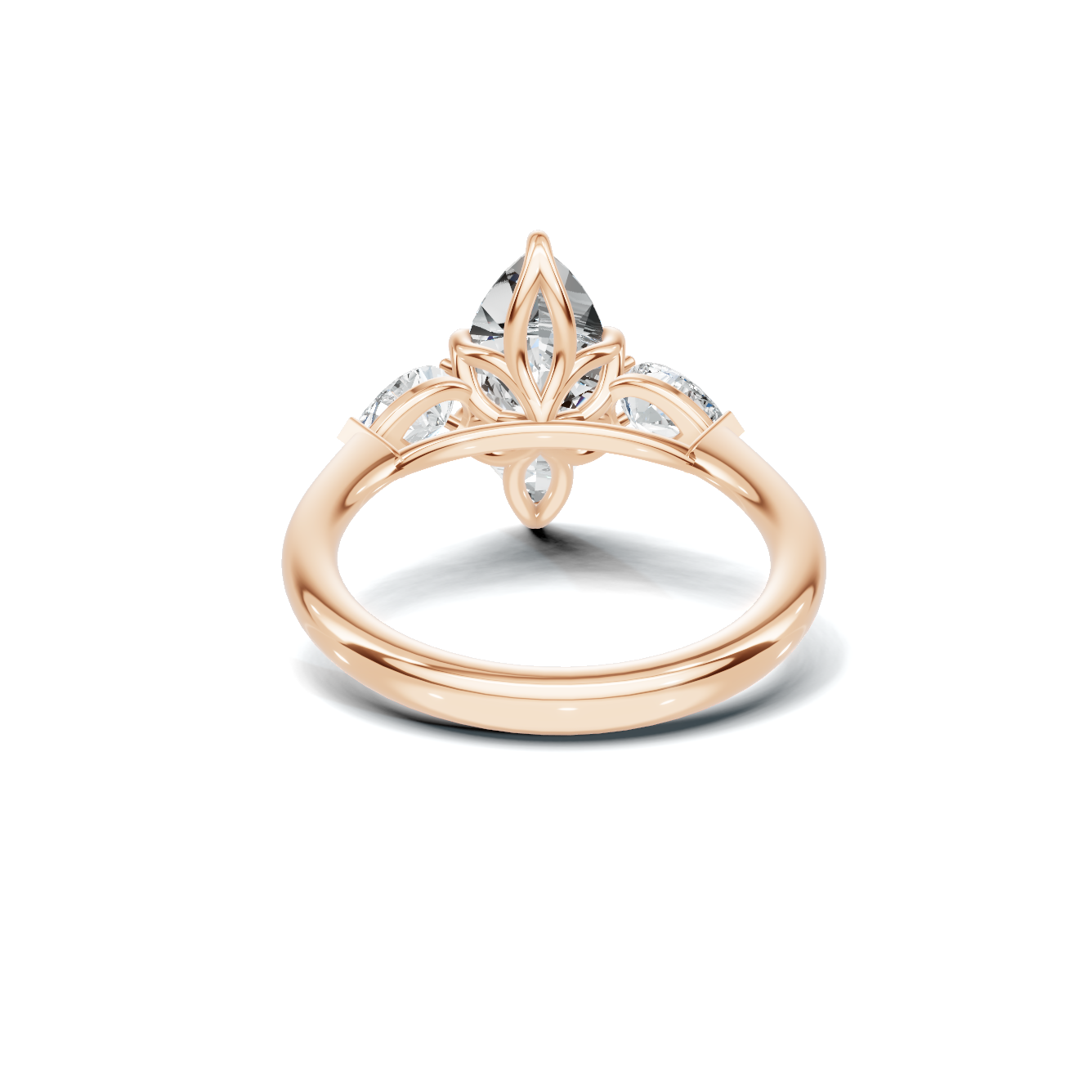 Luxe Sophisticated Three Stone Ring