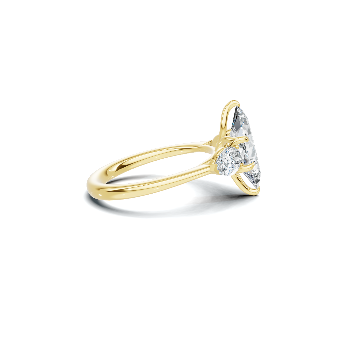 Luxe Sophisticated Three Stone Ring