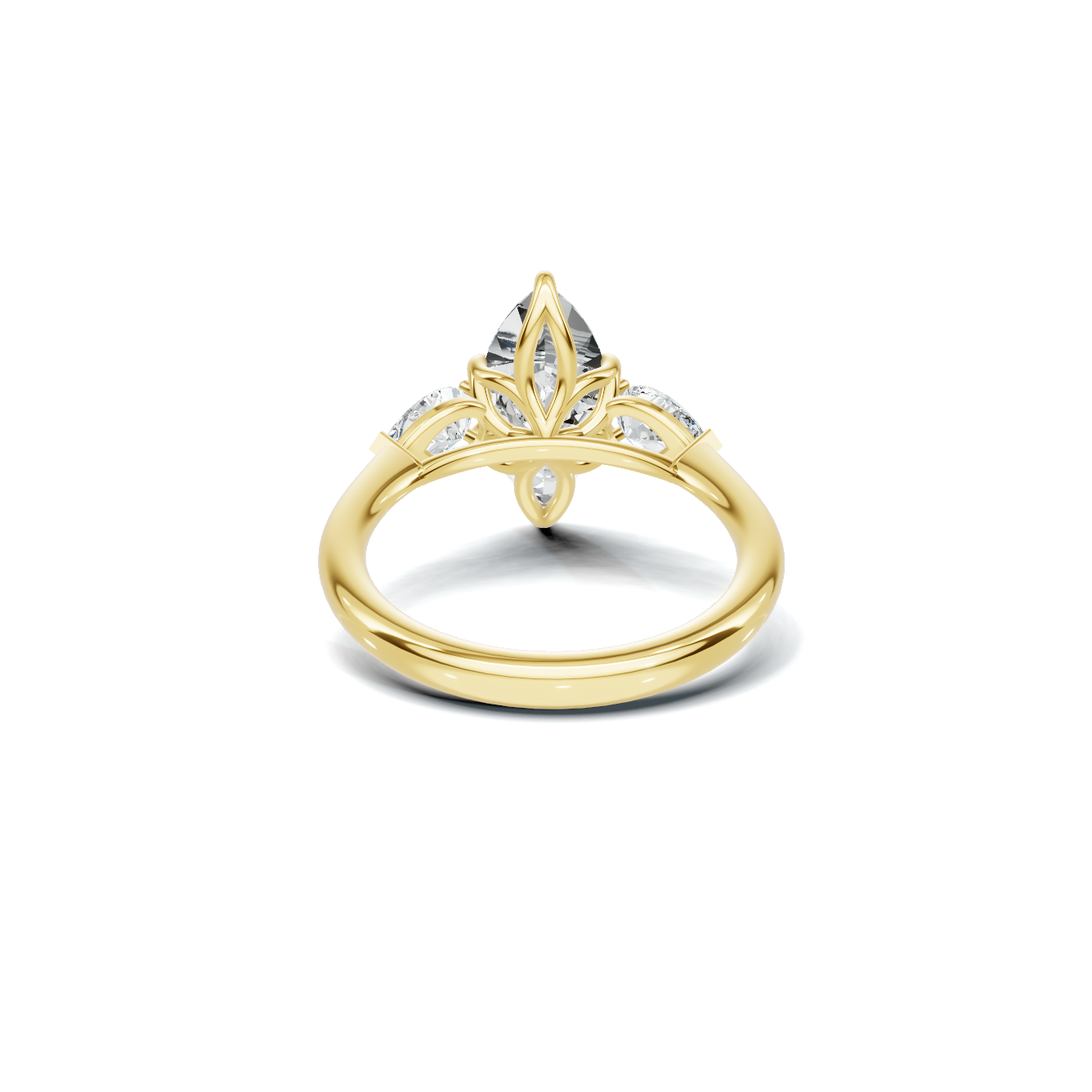 Luxe Sophisticated Three Stone Ring